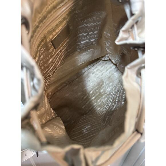 Auth Vintage Prada Cream Ivory Nylon Backpack Mini - Picture 11 of 16